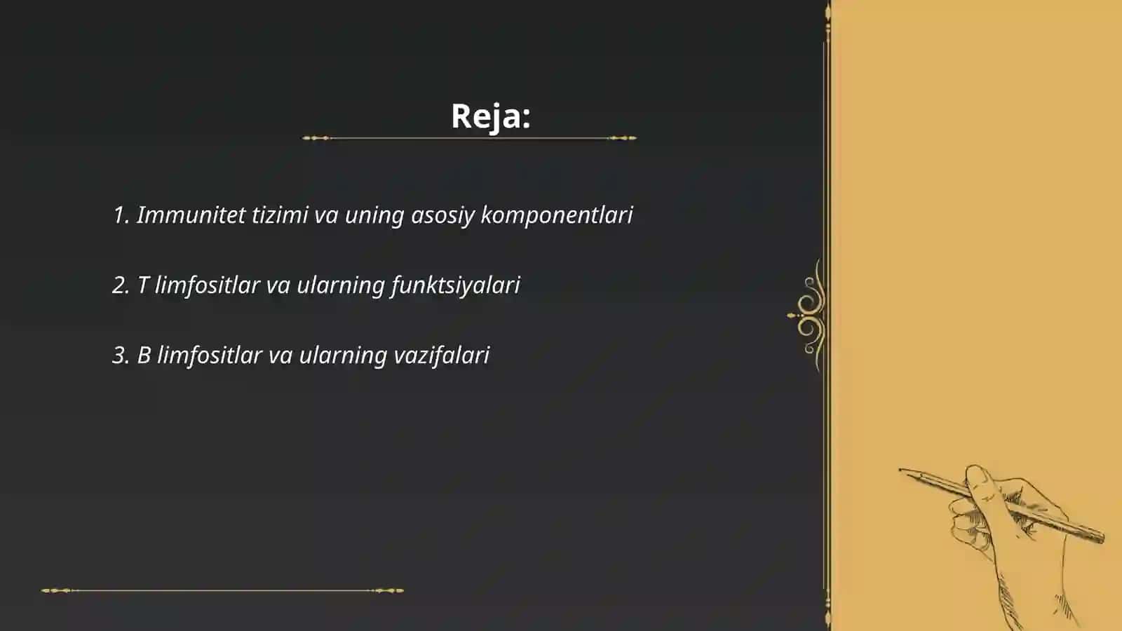 Immun sistemasi hujayralari.T va B limfositlar va ularning subpopuliyatsiyalari 2