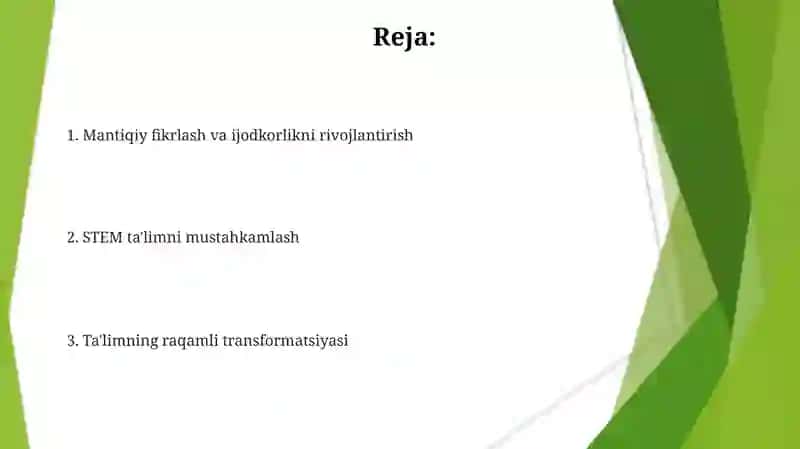 STEM ta'limni mustahkamlash 2