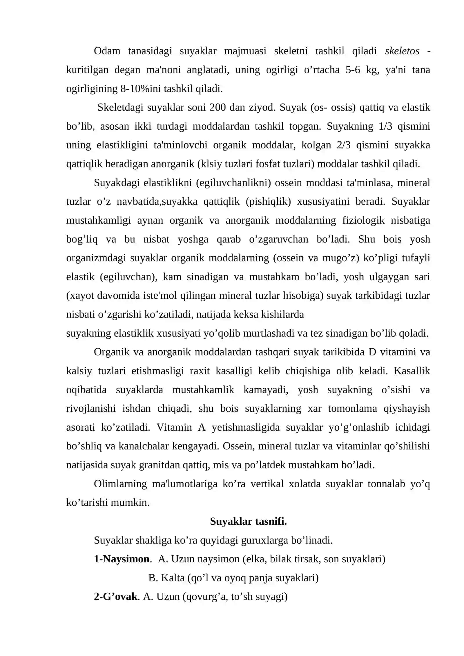 Suyaklar haqida umumiy ma’lumot (osteologia) 2