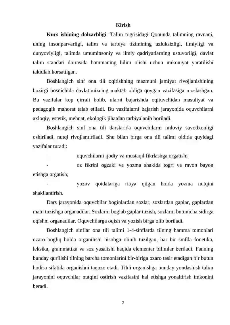 ONA TILI DARSLARIDA DIDAKTIK O'YINLARNI TASHKIL ETISH VAO'RGATISH METODIKASI 2