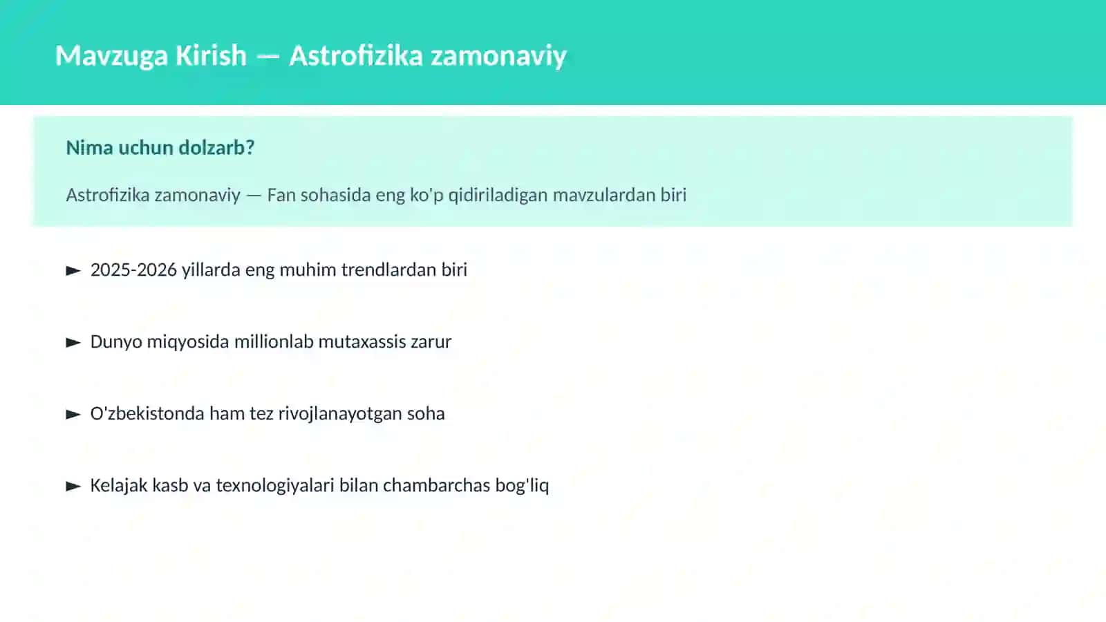 Astrofizika zamonaviy 2