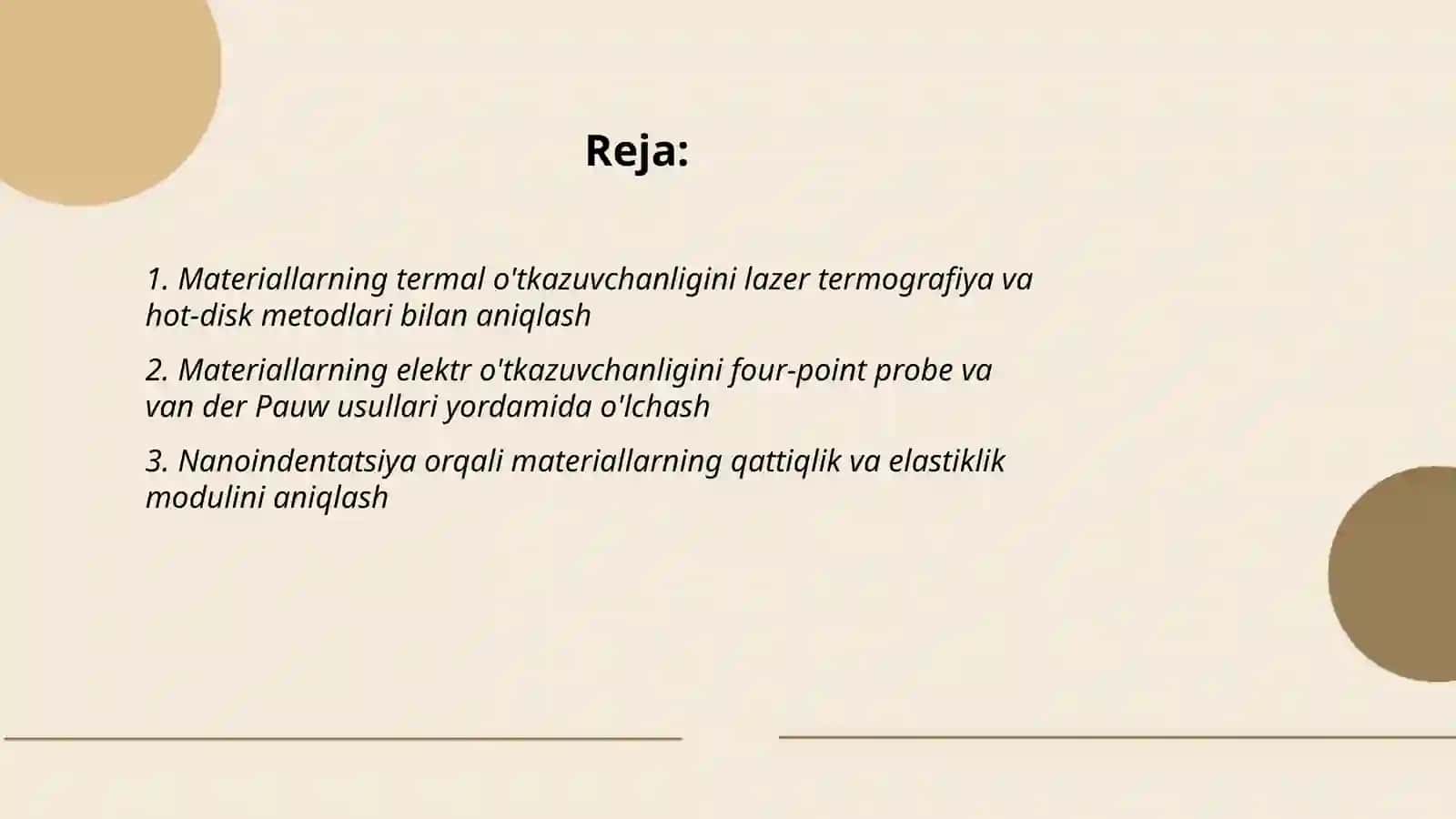Materiallarning fizik xossalari zamonaviy asboblarda aniqlash 2