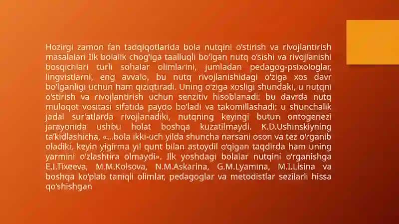 Nutqni rivojlantiruvchi milliy harakatli o'yinlarni o'rganish 2