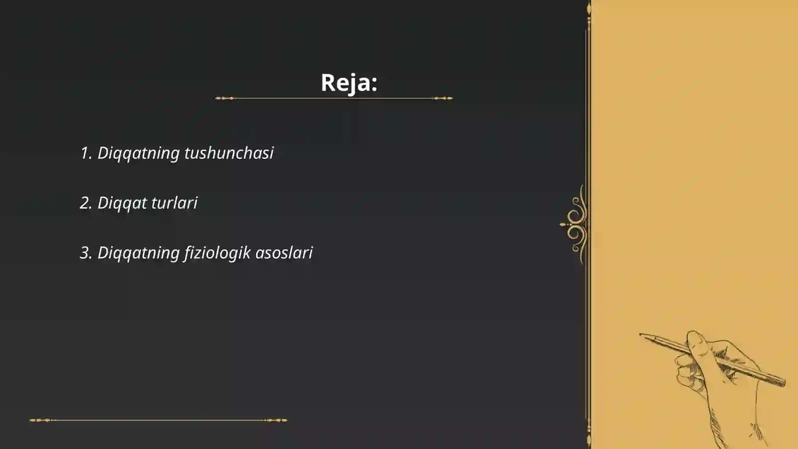 Diqqat turlari va uning hususiyatlari 2