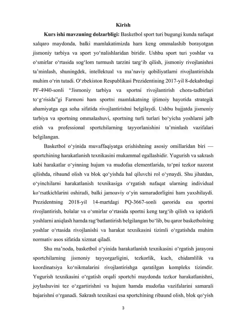 Basketbol o‘yinida harakatlanish (yugurish, sakrash) texnikasini o‘rgatish 2