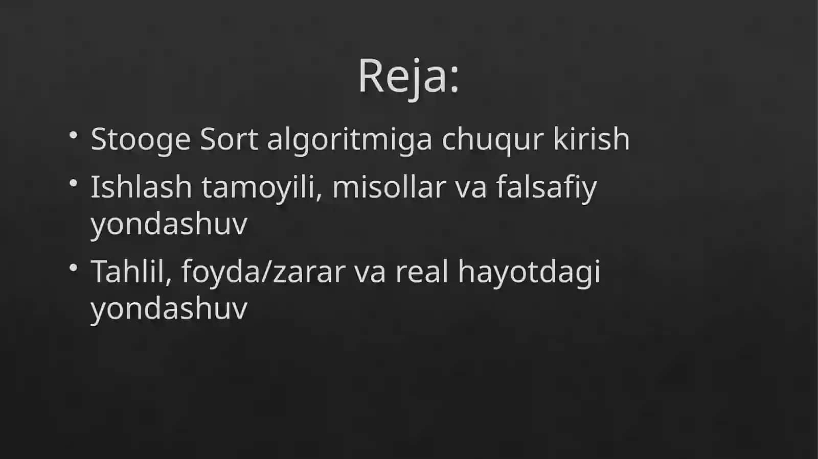 Stooge Sort algoritmi 2