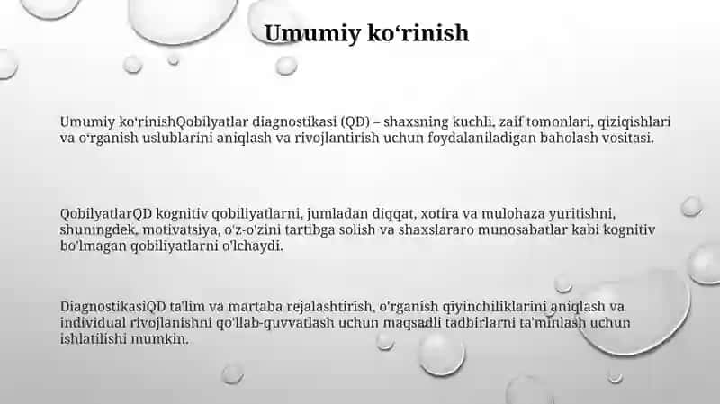 Qobilyatlar Diagnostikasi 2