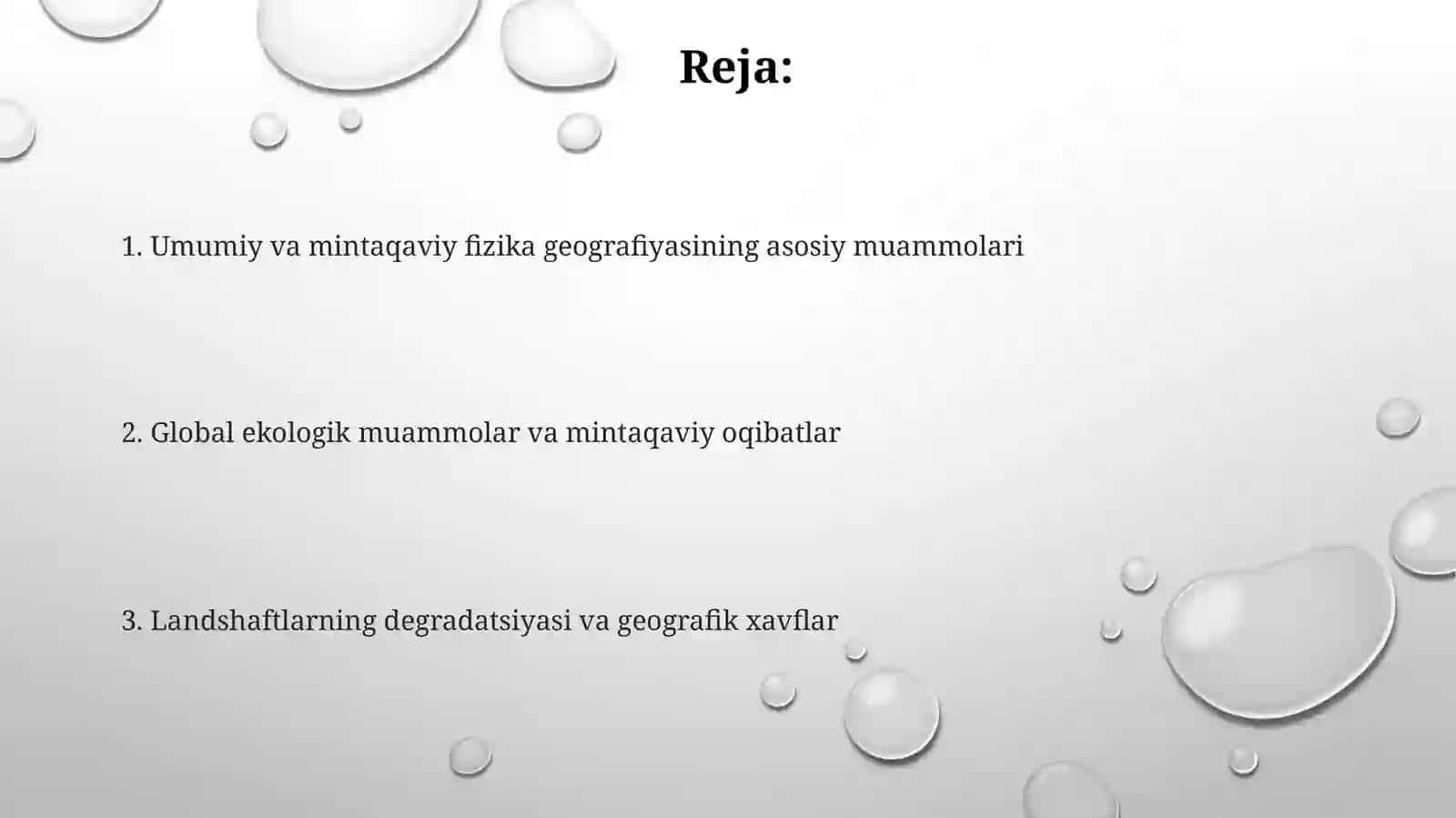 Umumiy va regional tabiiy geografiyaning asosiy muammolari 2