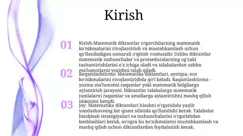 Raqamlashga Orgatishda Matematik Diktantning Orni 2