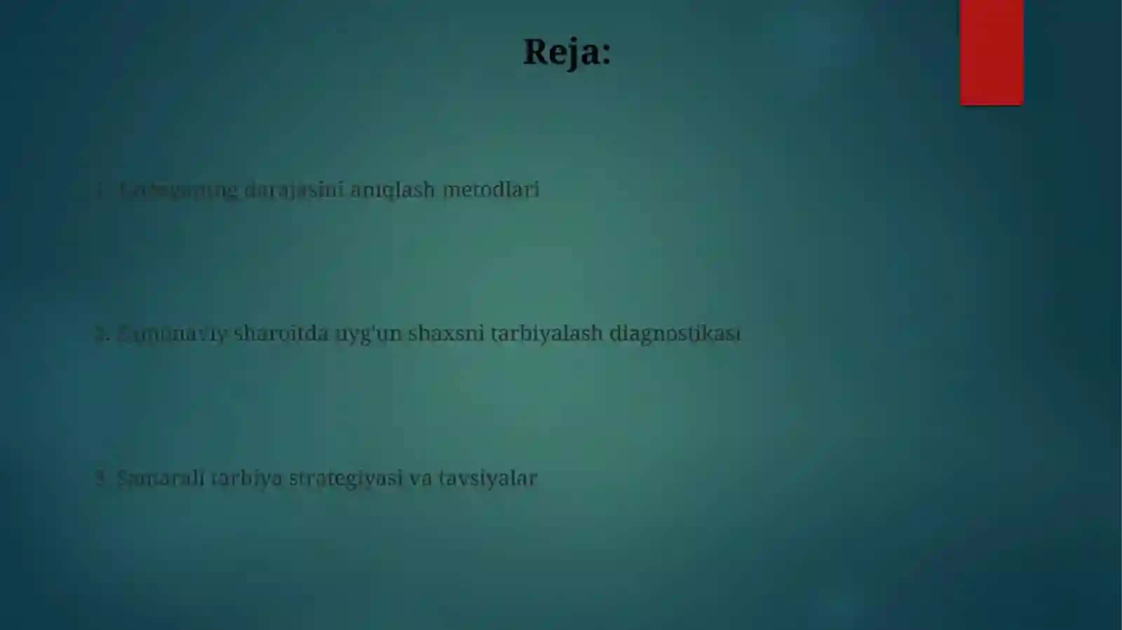 Tarbiyalash Diagnostikasi 2