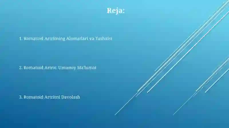 Romatoid Artritning Alomatlari va Tashxisi 2