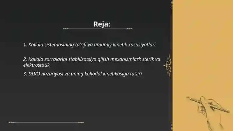 Kalloid sistemalarning kinetik va sentetik xossalari 2