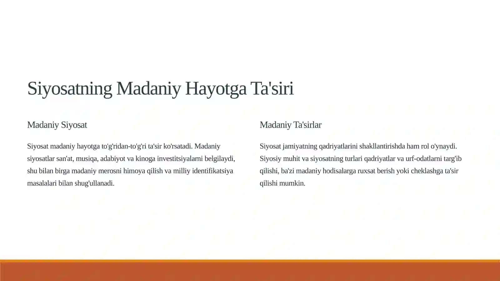 Siyosat va Jamiyat Hayoti Aloqadorlik va Ta'sir 2