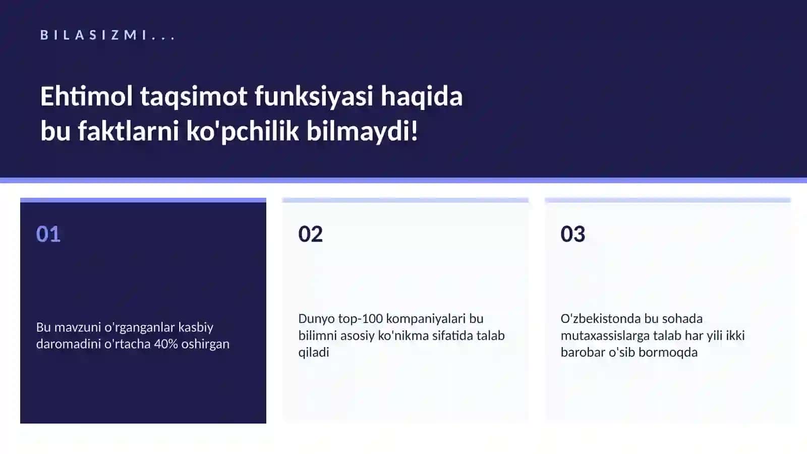 Ehtimol taqsimot funksiyasi 2
