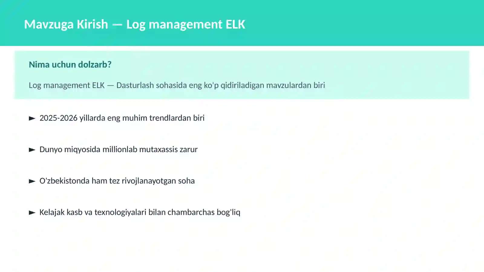 Log management ELK 2