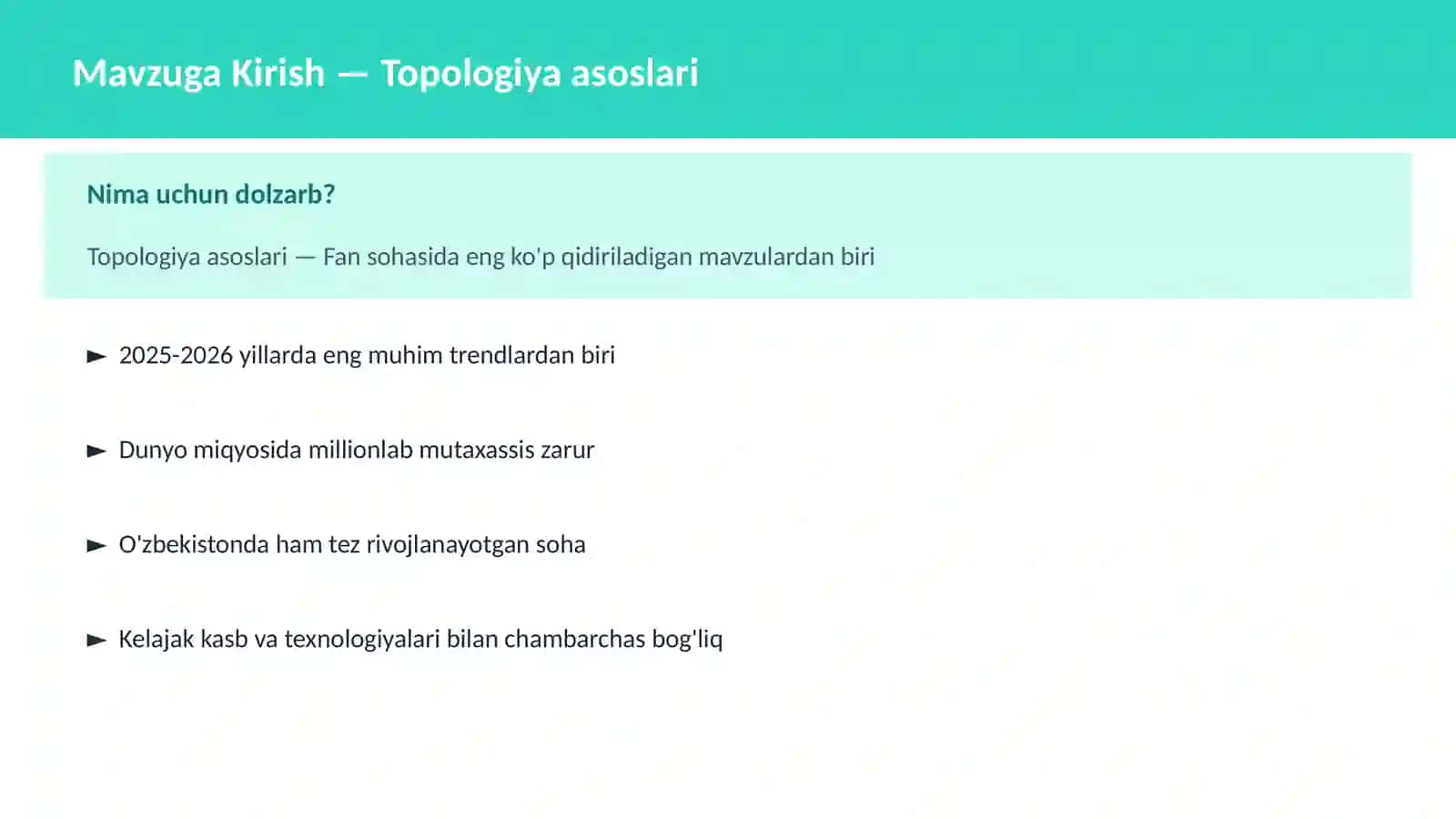 Topologiya asoslari 2