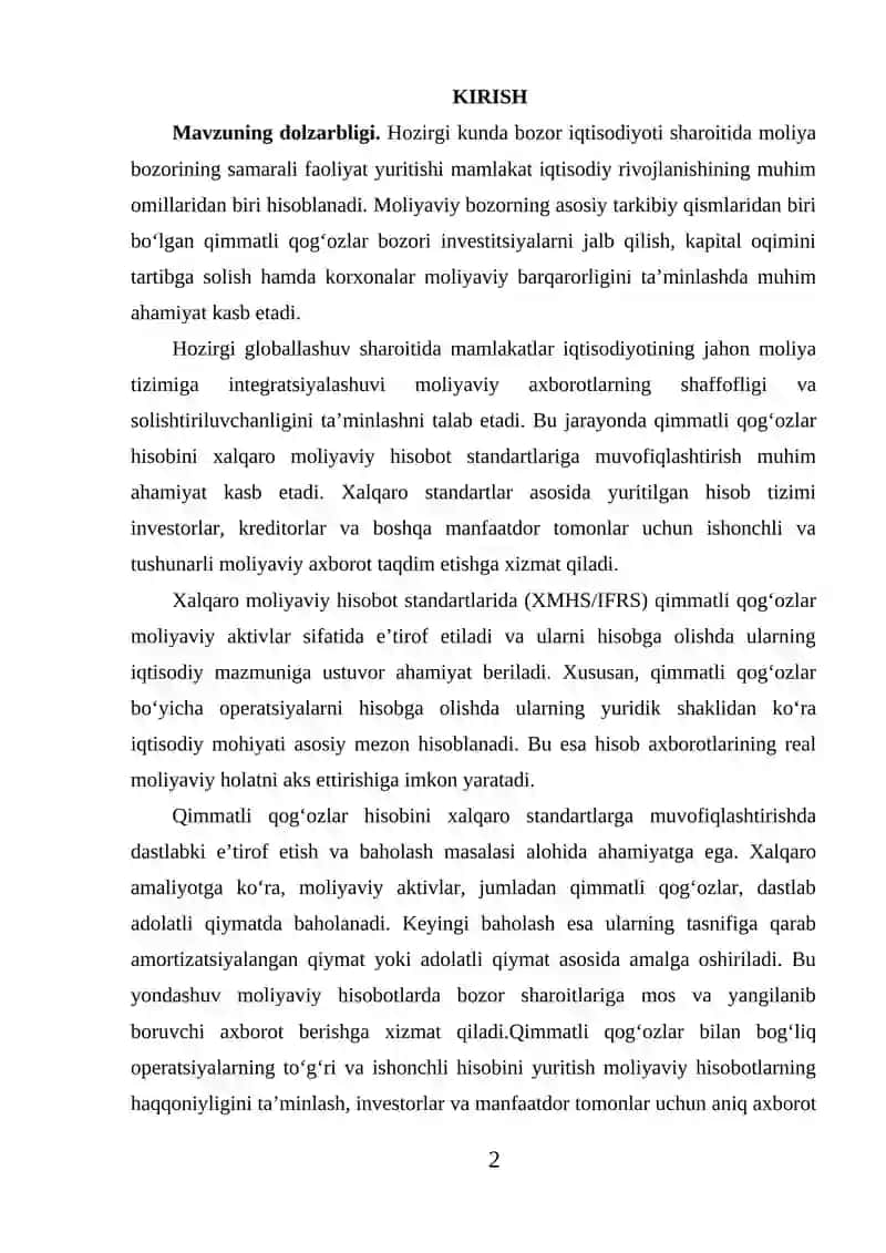 QIMMАTLI QОG'ОZLАR HISОBI 2