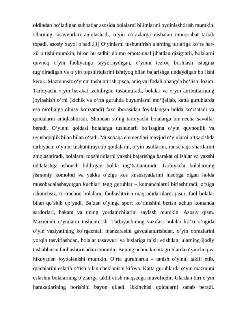 Turli yosh guruhlarida harakatli o’yinlarni o’tkazish metodikasi 2
