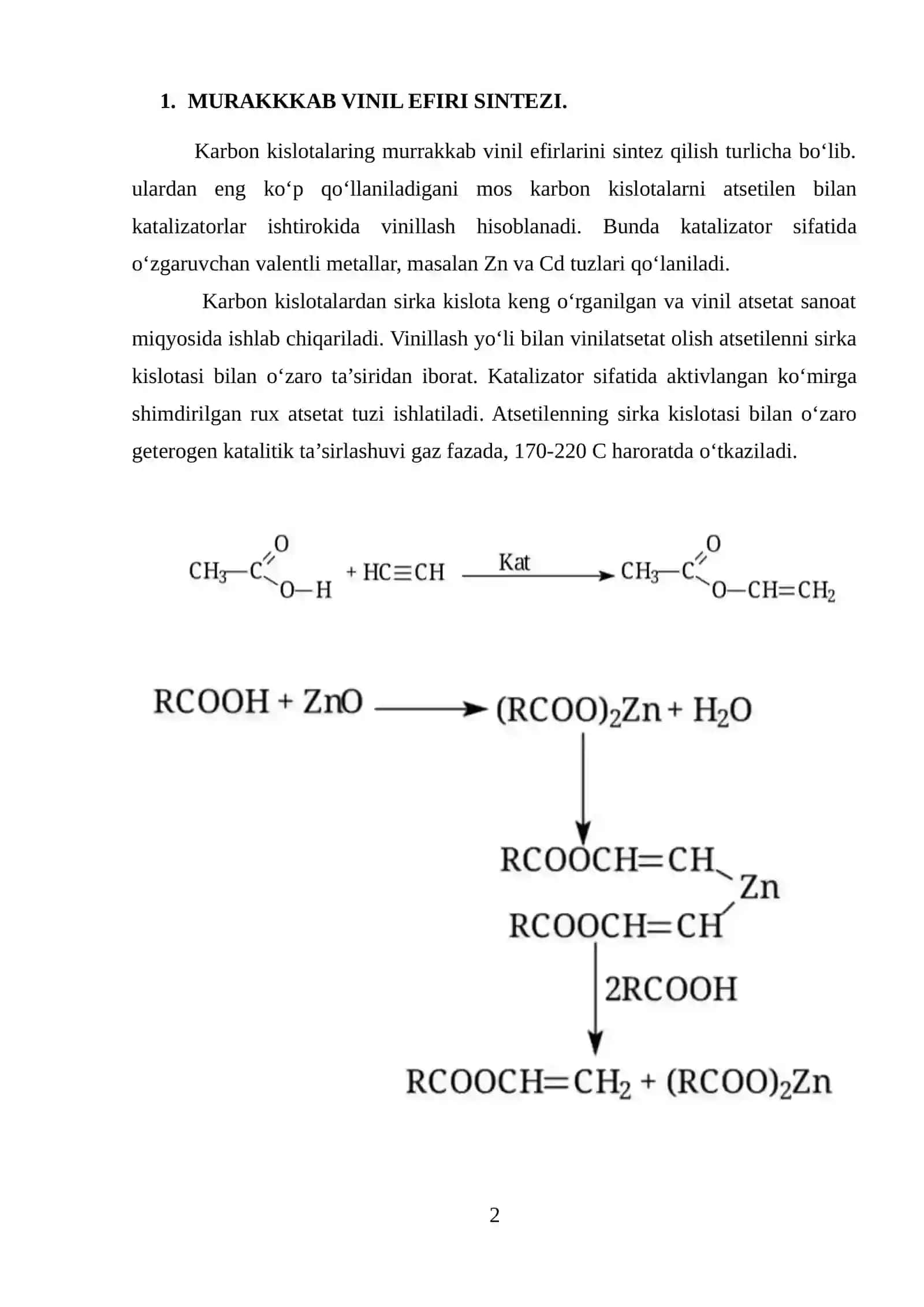 NEFT GAZNI QAYTA ISHLASHDA QO‘LLANILADIGAN KATALIZATORLARNI TAYYORLASH USULLARI. KATALIZATOR TARKIBINI HISOBLASH. 2