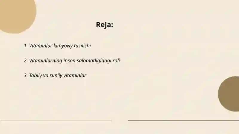 Vitaminlar kimyoviy tuzilishi 2