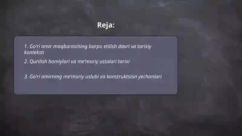 Go'ri amir maqbarasi tarixi 2