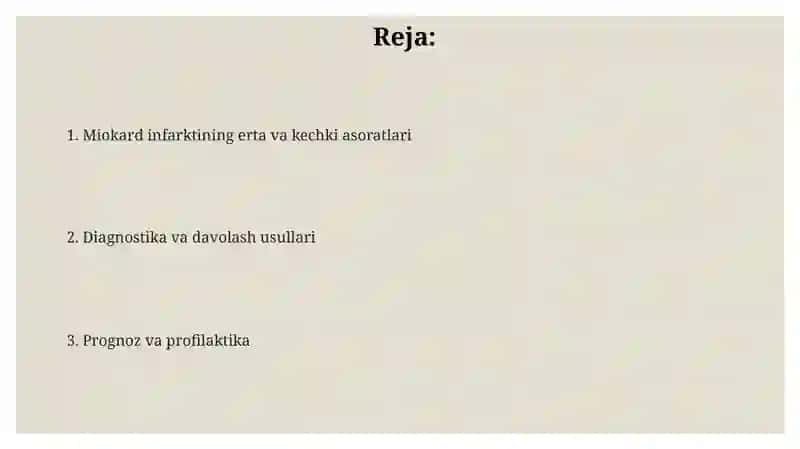 Miokard infarkti erta va kechki asoratlari 2