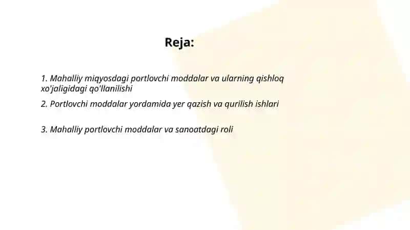 Mahalliy tayyorlangan oddiy portlovchi moddalarning qollanilishi 2