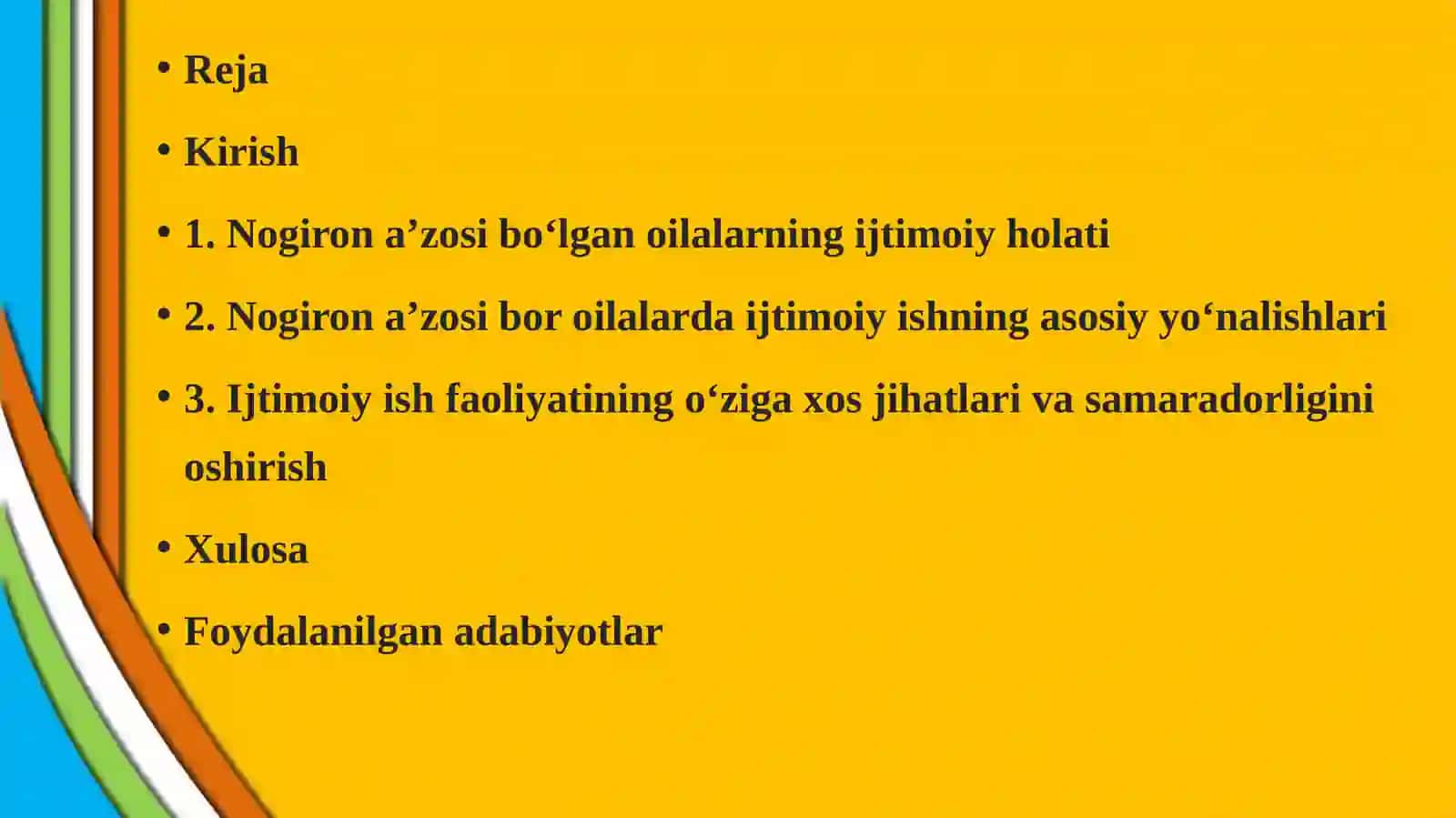 Nogiron a’zosi bo‘lgan oilalarda ijtimoiy ish faoliyatining o‘ziga xos jihatlari 2