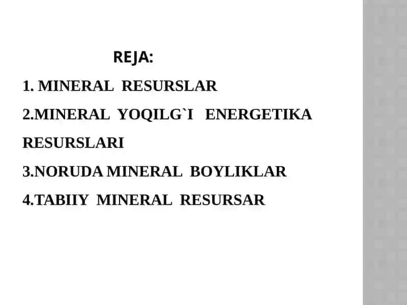 Mineralresurslar 2