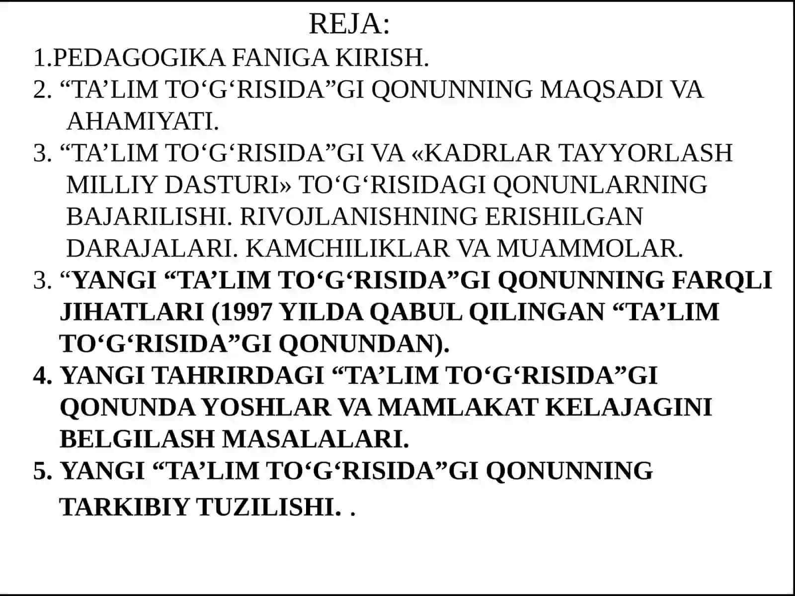 O‘zbekiston Respublikasida ta’lim tizimining rivojlantirish konsepsiyasiasoslari 2