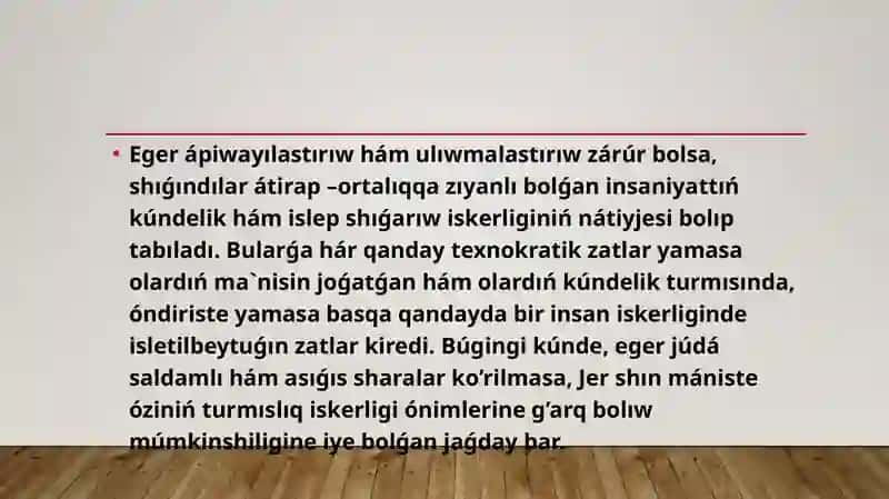 Shigʻindilar hâm olardıň sotsialliq tarepleri 2