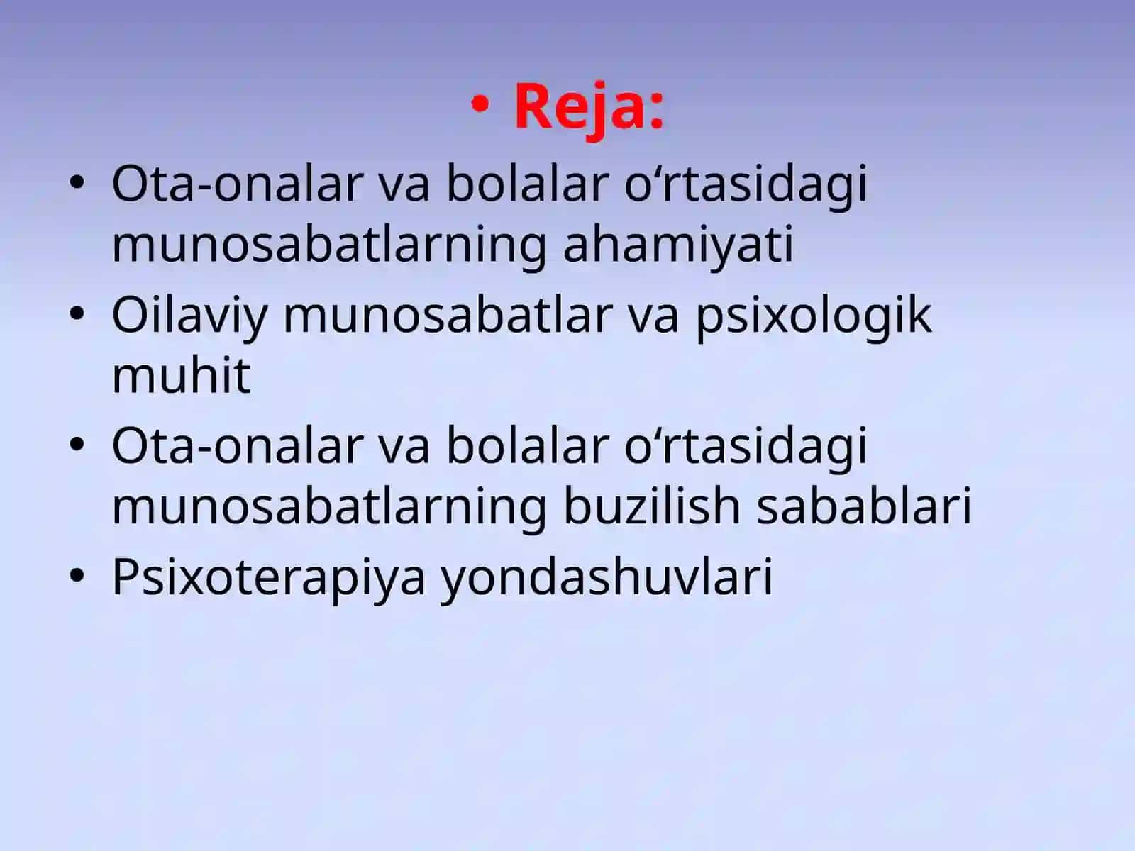 Ota-onalar va bolalar o‘rtasidagi munosabatlar psixoterapiyasi 2