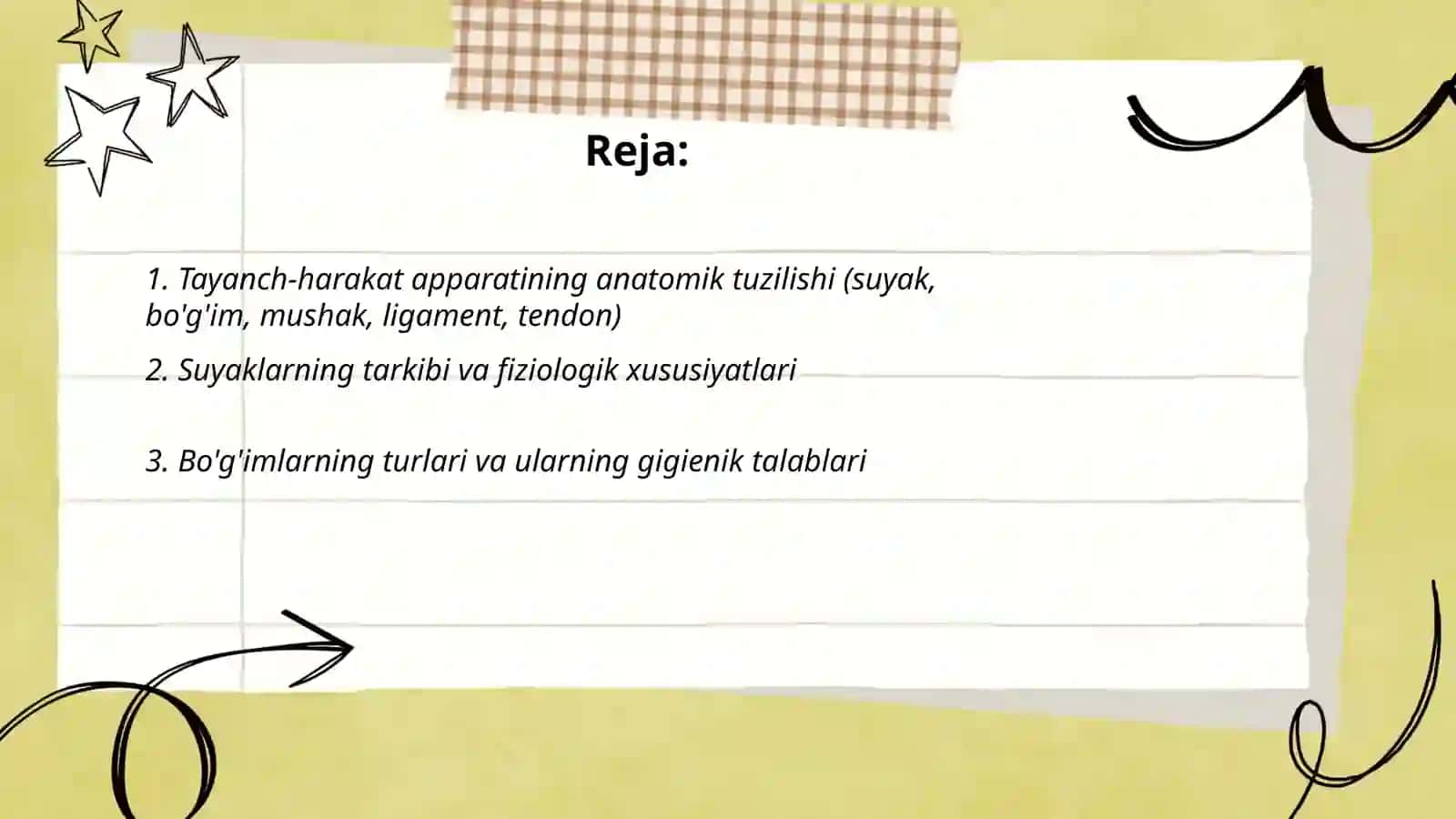 Tayanch- harakat aparatining xususiyatlari va gigeniyasi 2