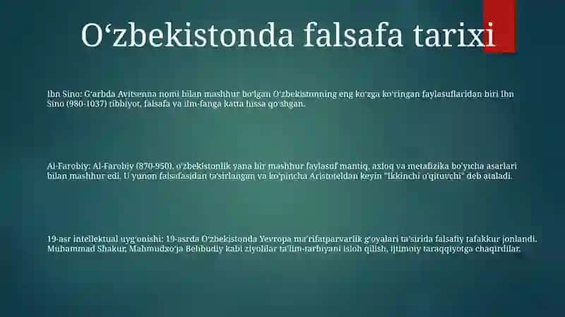 O‘Zbekistonda Falsafiy Fikr Taraqqiyoti 2
