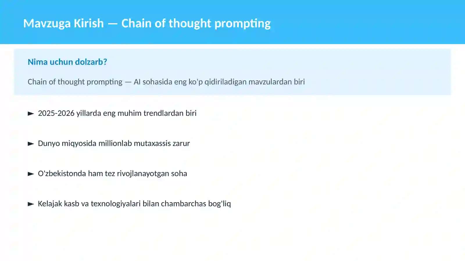 Chain of thought prompting 2
