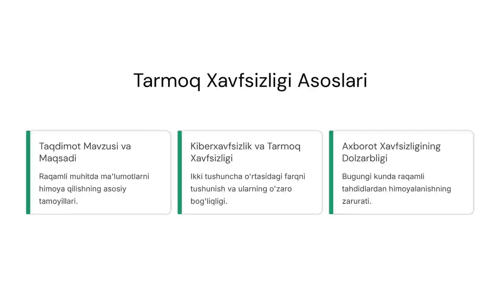 Tarmoq xavfsizligi asoslari 2