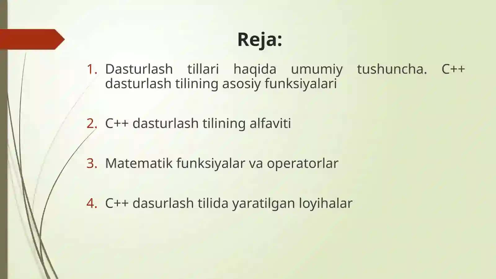 C++ Dasturlashtilari 2
