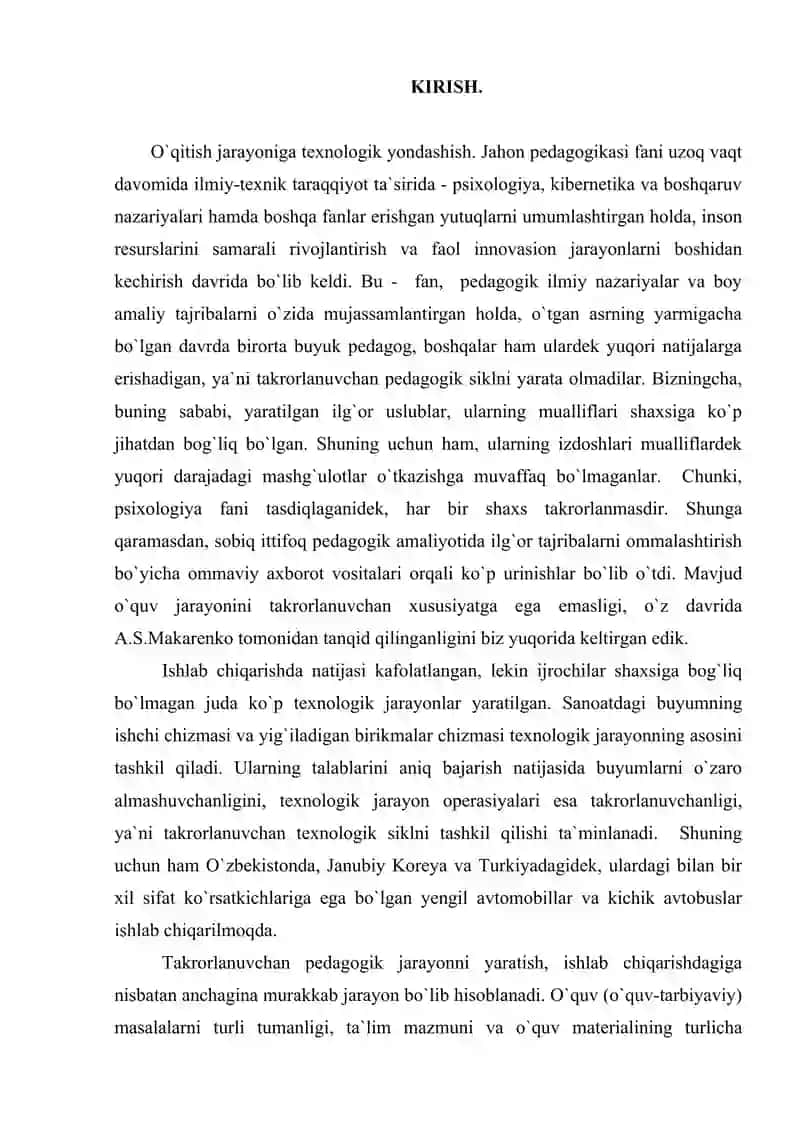 Pedagogik texnologiya ta`limini tizimli usuli 2