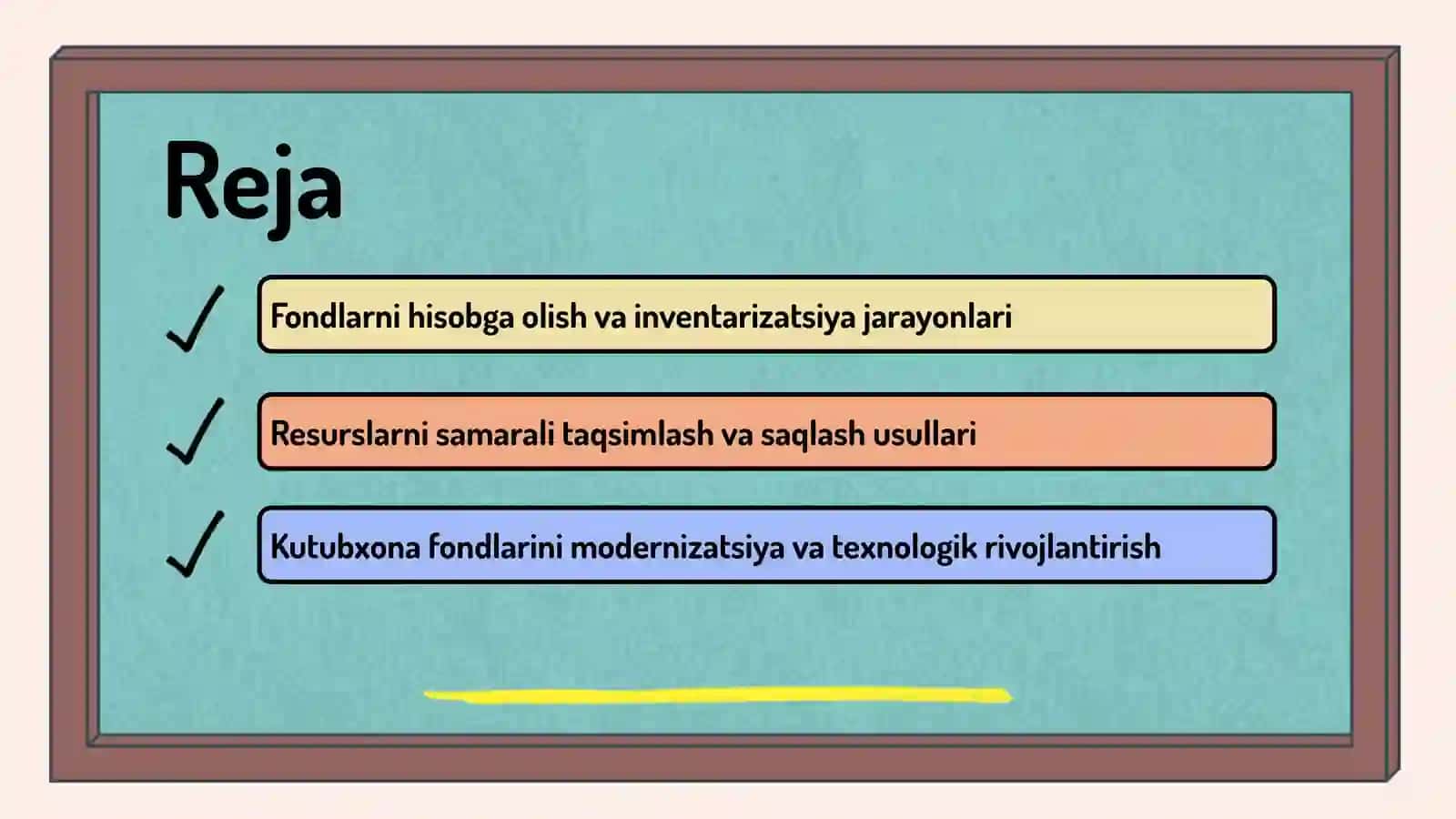 Kutubxona dondlarini boshqarish 2