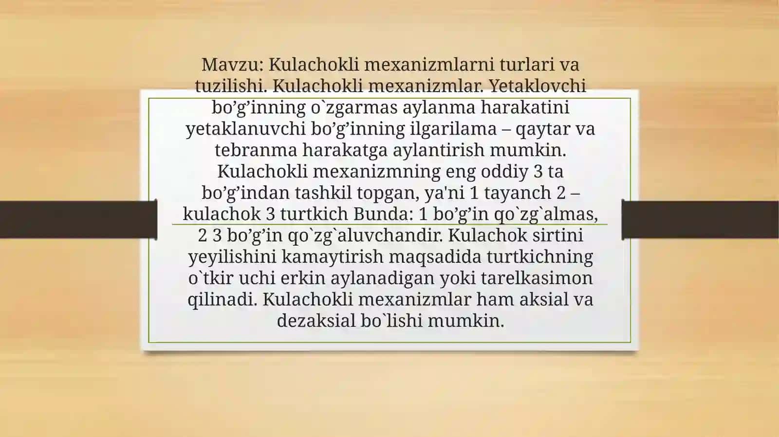EEE YO’NALISH 335-GURUH TALABASI ABDUJALILOV MIRZOTOLIBJONNING AMALIY MEHANIKA FANIDAN QAYTA O’ZLASHTIRISH TAQDIMOTI 2
