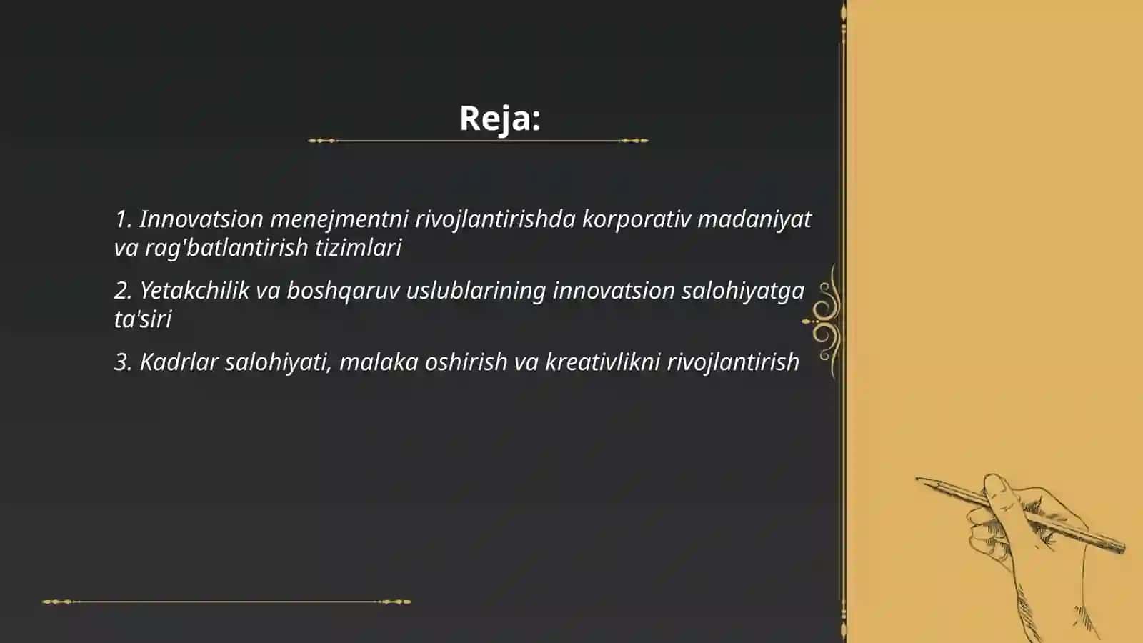 Innovatsion menejmentni rivojlantirish omillari 2