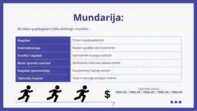 Raqobatning huquqiy taminlanishi 2