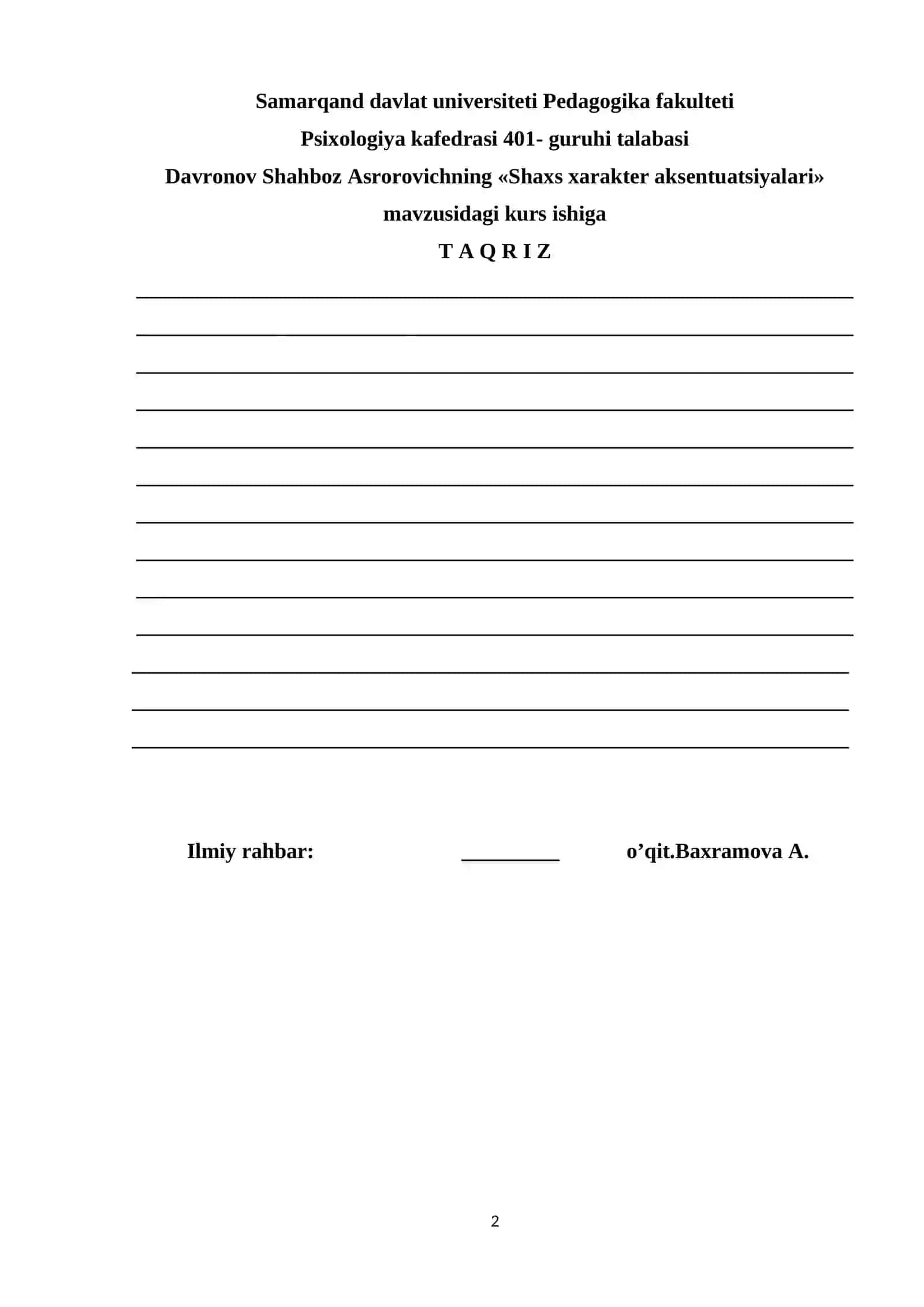 SHAXS XARAKTER AKSENTUATSIYALARI 2