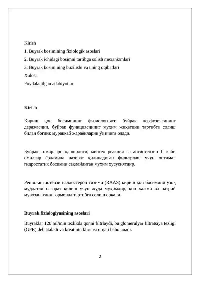 Buyraklar bosimi fiziologiyasi 2