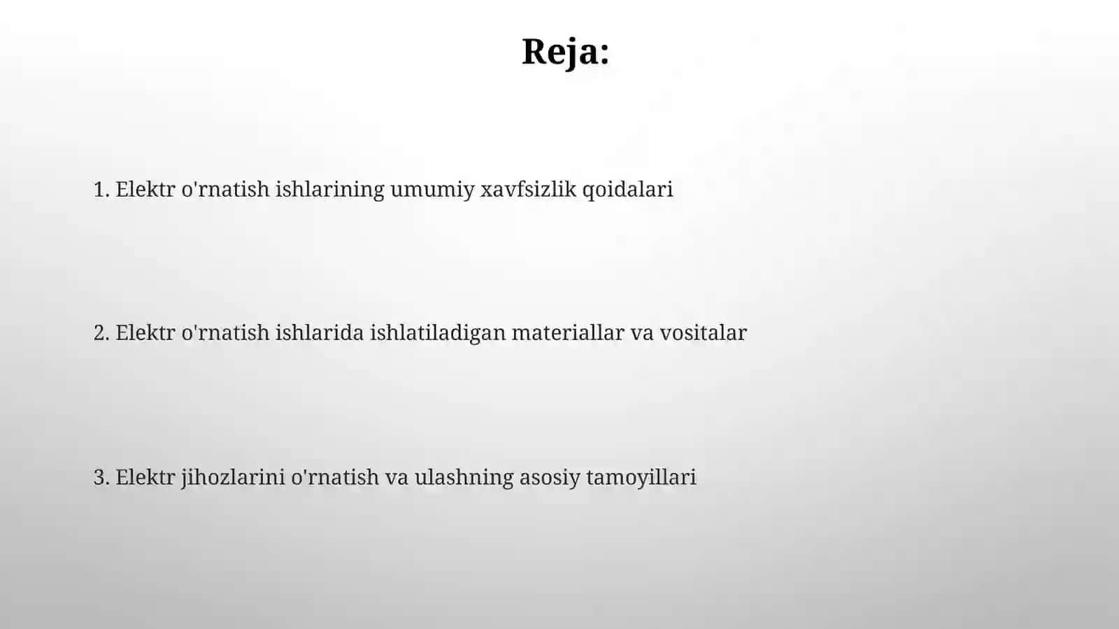 Elektrmontaj ishlarini bajarishning umumiy prinsiplari 2