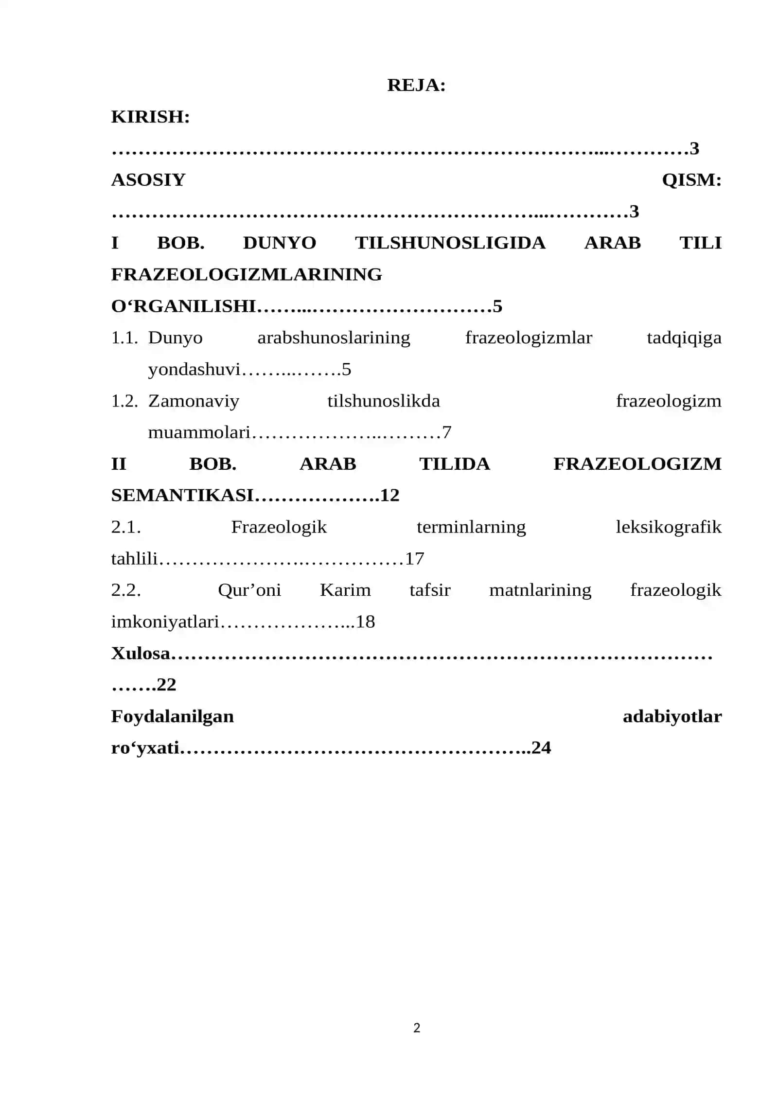 KURS ISHI Arab tilida frazeologizmlar tarixi 2