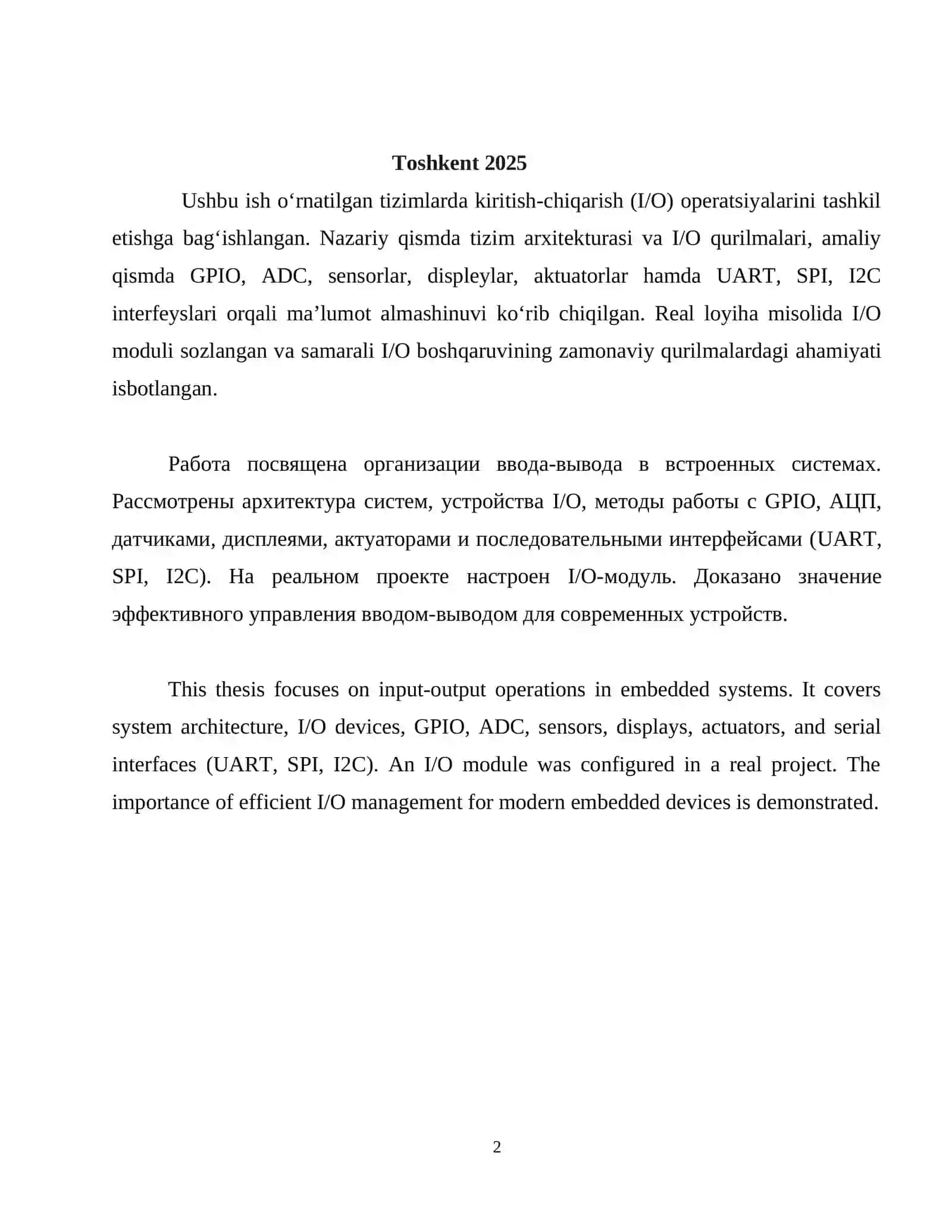 Sistemalarda Axborotlarni Kiritish-Chiqarish Usullari 2