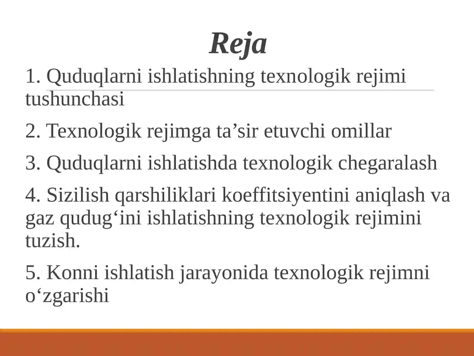 Quduqlarning ishlashini texnologik rejimini belgilash 2
