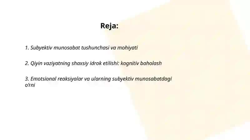 Subyektiv munosabat tushunchasi va mohiyati 2