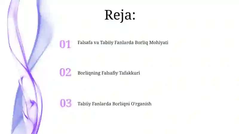 Borliqning Falsafiy Tafakkuri 2